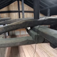 屋根裏部屋の補修中