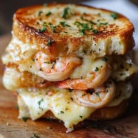 Super Cheesey shrimp garlic bread