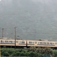 小雨の中を走る瑞風