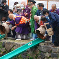 奈良 猿沢池で「放生会」４年ぶりに一般の参拝者らも参加