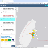 Major aftershocks of Taiwan earthquake  台湾地震の最大余震か