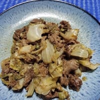 【06/26晩御飯】彩美牛レタスオイスターソース炒め、残りのレタス使い切りぃ～：D