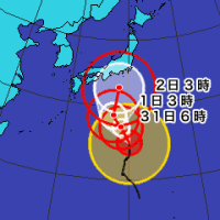 ◆台風12号、本州に上陸の恐れ