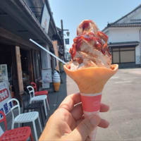 かに醤油ソフトクリーム♥