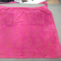 エプロン（パイル生地）ピンク染替え　綿素材