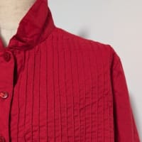 A vibrant red blouse in the hot summer
