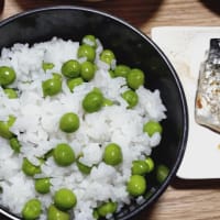 グリンピースごはん