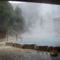 渡瀬温泉の大露天風呂です～炭酸水素イオンが多いです！
