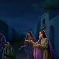 Las vírgenes necias reciben al Señor Jesús