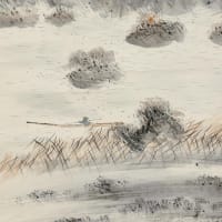 秋江昇竿圖　平福百穂筆　その１５９