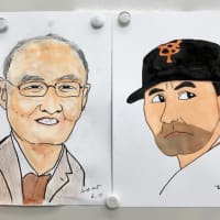 6月後半の似顔絵教室は長嶋さん