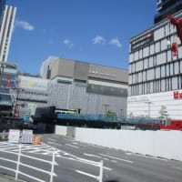 広島駅ビルで大工事が進んでいます・・・広島電鉄の路面電車がＪＲ広島駅の２階に発着するようになります