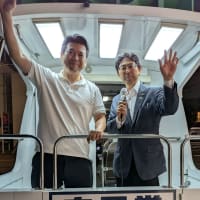 ７月１２日　本日は「あさかぜ」でたけみ敬三参議院議員候補の応援をしました