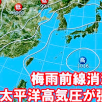 【梅雨】【梅雨前線消滅】【猛暑】【熱中症】【梅雨明け】