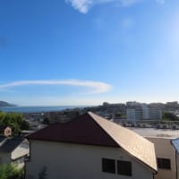 明石海峡上空に輪っか雲を見つけたﾍ(^o^)/
