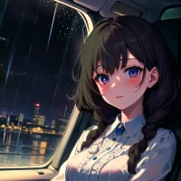 AIイラスト妄想劇場⑤ 『車の中で』