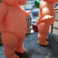 キューピー キューピー人形 昭和レトロ キューピーちゃん 当時物 人形ビッグサイズ 約5２cm 現状品　2体
