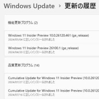 Windows 11 Dev チャンネルに 累積更新 (KB5040543) が配信されてきました。