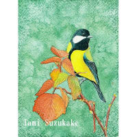 絵画販売・水彩原画「小鳥と紅葉」