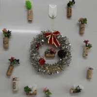 ワインコルクのクリスマス飾り