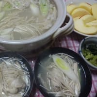 豚丼と参鶏湯風スープ