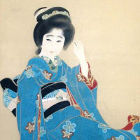 美人図 伝九条武子筆 夜噺骨董談義 美人図 伝九条武子筆 夜噺骨董談義