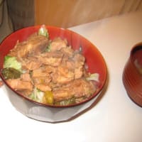 2009年11月22日(日)　夕食(煮豚丼)