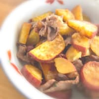 さつまいもと牛肉の炒め物