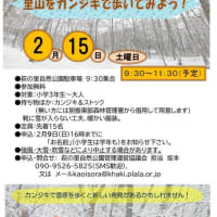 里山をカンジキで歩いてみよう！参加者募集　初めての方大歓迎！萩の里自然公園