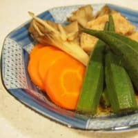 おくらと人参の冷やし鉢