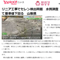 「県の調査で重金属基準値以下」(NHK・テレビ山梨)　　　　「政府は全通へ本腰要れよ」(産経新聞)