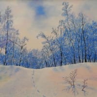 「雪の花咲く時」油彩画Ｆ１０