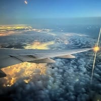 スイスへの旅　～　機内から