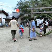 山口八幡社の「虫おくり・茅の輪くぐり（夏祭り）」