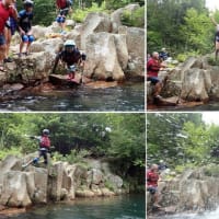 2017冒険キャンプDay4　流れて飛んで　大坪川で川遊び！