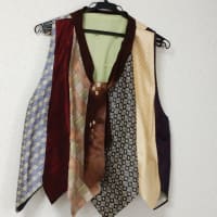 ネクタイをリメイク、6本でベストに