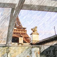 セーヌ川遊覧船の窓より