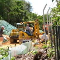 辺野古弾薬庫の新ゲート建設工事の状況