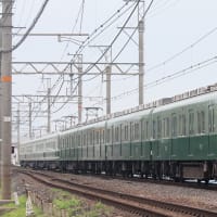 緑の旧塗装　箱の浦と男里川橋梁での撮影（その２）