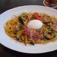 小田原市　星乃珈琲　小田原鴨宮店　星乃スパゲッティー、アイスコーヒー