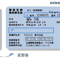 協会けんぽ：健康保険証の記載事項変更