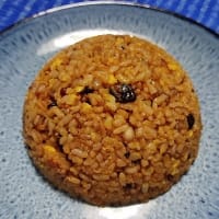 【06/22晩御飯】チキンライス風炒飯、丸美屋洋風の素を使ったんだね：D