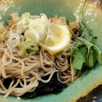 |M3423|巣鴨地蔵通りに入って1～2分の『地蔵蕎麦大橋屋』にお邪魔。生ビ＆えだまめ＆板わさ＆アジフライで開始し、冷やしたぬきそばとミニチャーシュー丼で締めました！