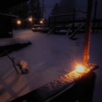 カネチカベース雪景色 夜景