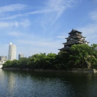 梅雨の谷間？広島城のお堀端をテクテク散歩！広島の街は３０度！夏日のため少し汗ばんできました・・・もう少し歩いて帰ります！