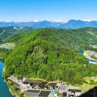 道の駅いくさかの郷定例会＆生坂ダム湖上空からの風景