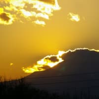 １２月１９日夕日と富士山（１）