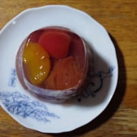 贅沢フルーツの水ようかん さくらんぼ、ピンクグレープフルーツ、みかん実食