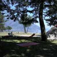 琵琶湖でキャンプ