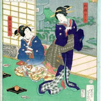 落合芳幾　　春色今様三十六会席